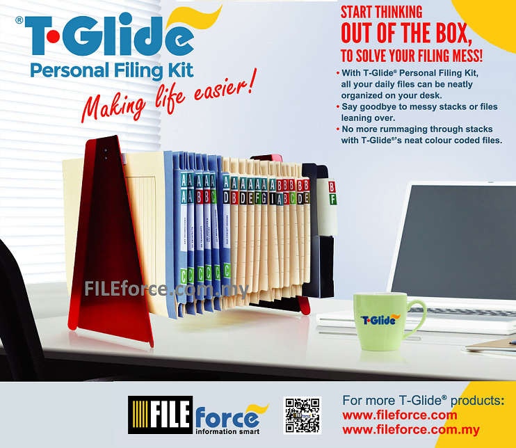 T-GLIDE PERSONAL FILING KIT BEST DESKTOP ORGANIZER