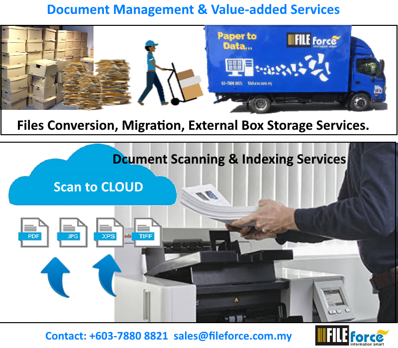 Scan & store your archive files at FILEforce secure storage faciltyFILEforce